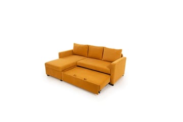 Tareen Soffa med Divan 3-sits - Sennepsgul - Möbler - Soffa - Bäddsoffa - Bäddsoffa divan