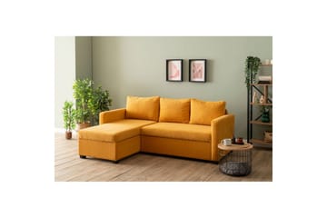 Tareen Soffa med Divan 3-sits - Sennepsgul - Möbler - Soffa - Bäddsoffa - Bäddsoffa divan