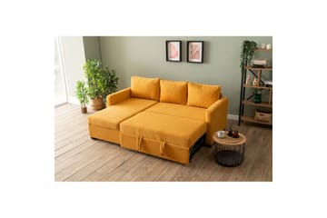 Tareen Soffa med Divan 3-sits - Sennepsgul - Möbler - Soffa - Bäddsoffa - Bäddsoffa divan