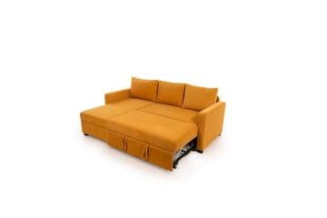 Tareen Soffa med Divan 3-sits - Sennepsgul - Möbler - Soffa - Bäddsoffa - Bäddsoffa divan