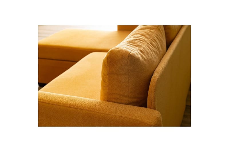 Tareen Soffa med Divan 3-sits - Sennepsgul - Möbler - Soffa - Divansoffor & schäslongsoffa
