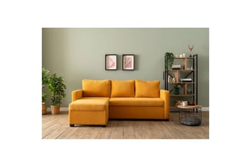 Tareen Soffa med Divan 3-sits - Sennepsgul - Möbler - Soffa - Bäddsoffa - Bäddsoffa divan