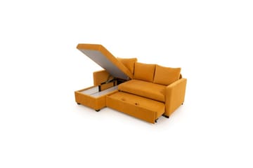 Tareen Soffa med Divan 3-sits - Sennepsgul - Möbler - Soffa - Bäddsoffa - Bäddsoffa divan