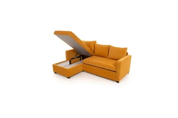 Tareen Soffa med Divan 3-sits - Sennepsgul - Möbler - Soffa - Bäddsoffa - Bäddsoffa divan