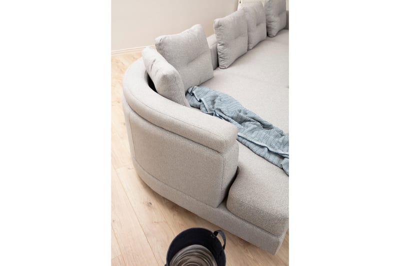 Tekawa Soffa m. Divan 4-sits - Ljusgrå - Möbler - Soffa - Divansoffor & schäslongsoffa