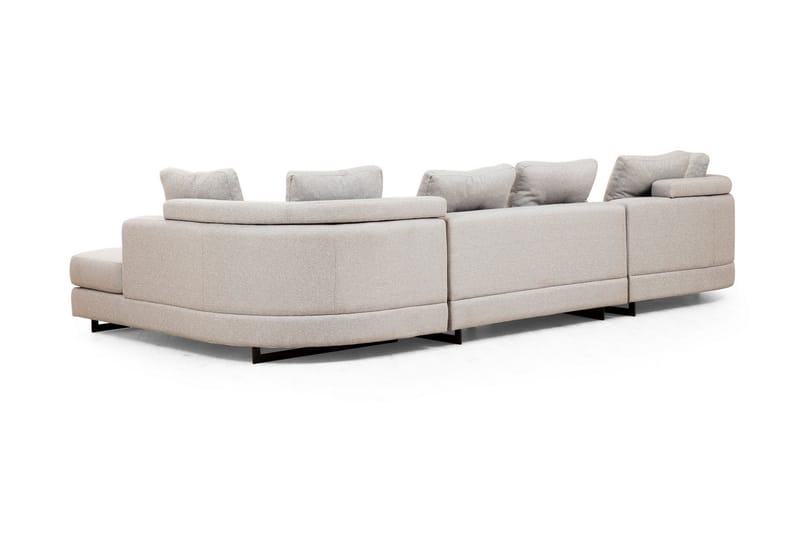 Tekawa Soffa m. Divan 4-sits - Ljusgrå - Möbler - Soffa - Divansoffor & schäslongsoffa