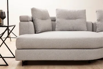 Tekawa Soffa m. Divan 4-sits - Ljusgrå - Möbler - Soffa - U-soffa