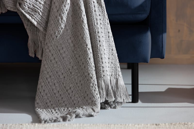 Teodin 2,5-sits Sammetssoffa med Schäslong Höger - Blå - Möbler - Soffa - Divansoffor & schäslongsoffa