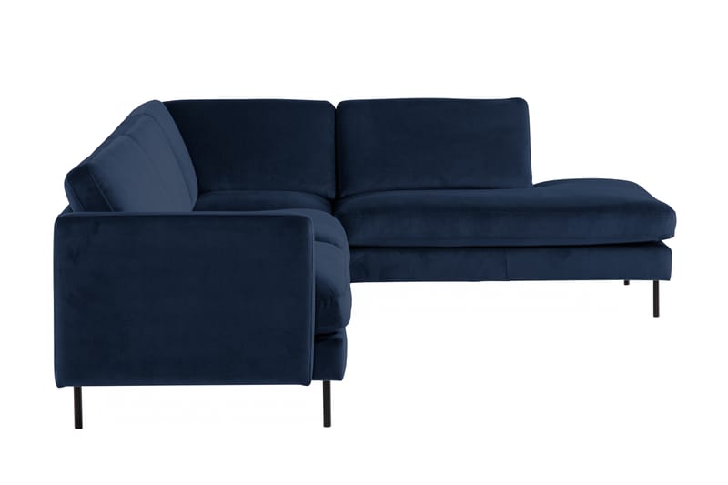 Teodin 2,5-sits Sammetssoffa med Schäslong Höger - Blå - Divansoffor & schäslongsoffa - Sammetssoffa - 2 sits soffa med divan