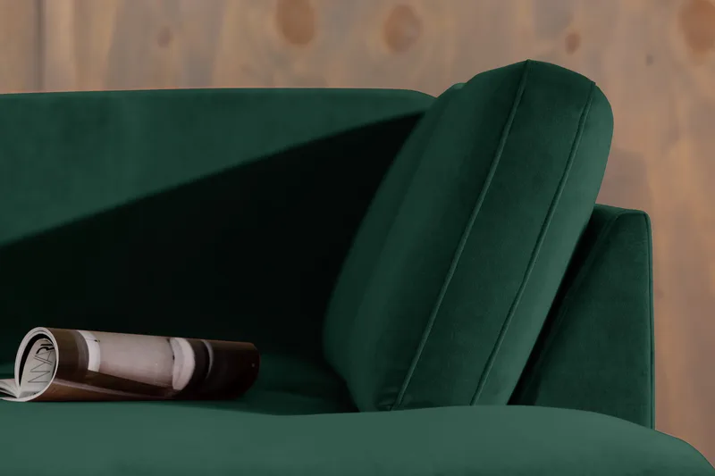 Teodin 2,5-sits Sammetssoffa med Schäslong Höger - Grön - Möbler - Soffa - Divansoffor & schäslongsoffa