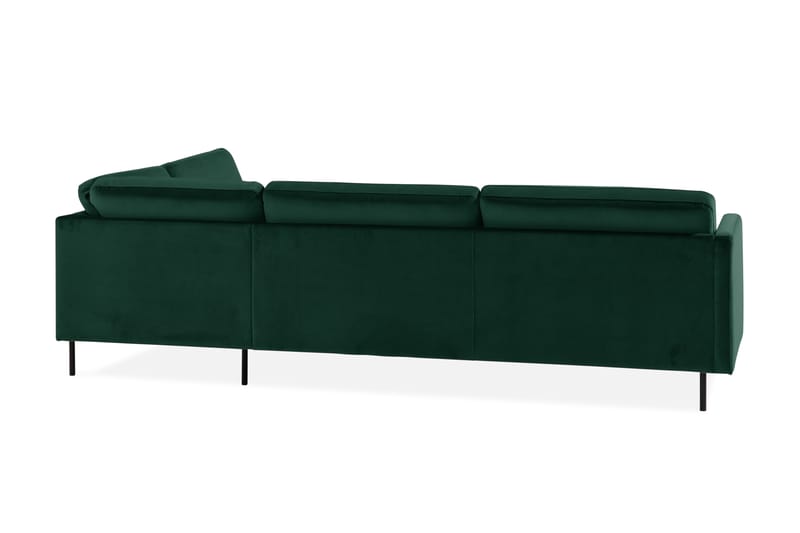 Teodin 2,5-sits Sammetssoffa med Schäslong Höger - Grön - Möbler - Soffa - Divansoffor & schäslongsoffa