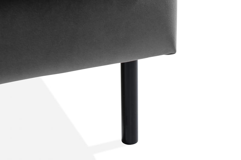 Teodin 2,5-sits Sammetssoffa med Schäslong Höger - Ljusgrå - Möbler - Soffa - Divansoffor & schäslongsoffa