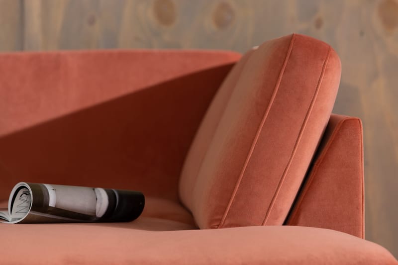 Teodin 2,5-sits Sammetssoffa med Schäslong Höger - Rosa - Möbler - Soffa - Divansoffor & schäslongsoffa