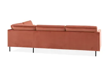 Teodin 2,5-sits Sammetssoffa med Schäslong Höger - Rosa - Möbler - Soffa - Divansoffor & schäslongsoffa