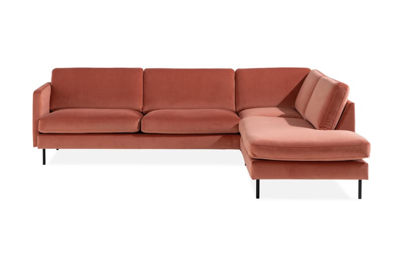 Teodin 2,5-sits Sammetssoffa med Schäslong Höger - Rosa - Möbler - Soffa - Divansoffor & schäslongsoffa