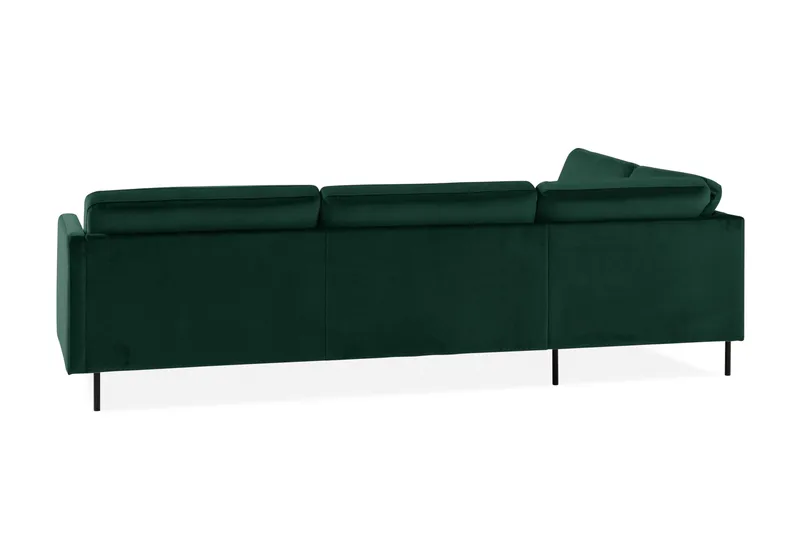 Teodin 2,5-sits Sammetssoffa med Schäslong Vänster - Grön - Möbler - Soffa - Divansoffor & schäslongsoffa