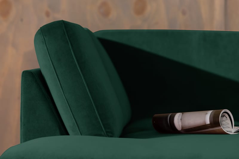 Teodin 2,5-sits Sammetssoffa med Schäslong Vänster - Grön - Möbler - Soffa - Divansoffor & schäslongsoffa