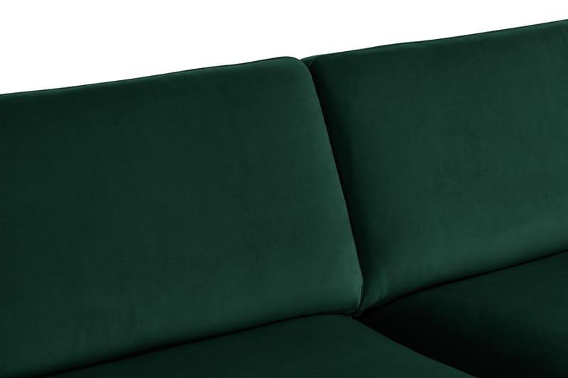 Teodin 2,5-sits Sammetssoffa med Schäslong Vänster - Grön - Möbler - Soffa - Divansoffor & schäslongsoffa