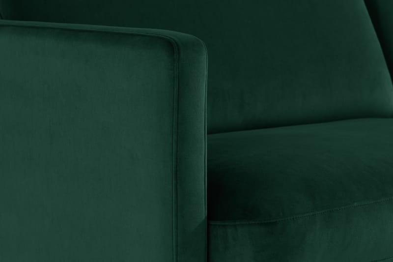 Teodin 2,5-sits Sammetssoffa med Schäslong Vänster - Grön - Möbler - Soffa - Divansoffor & schäslongsoffa