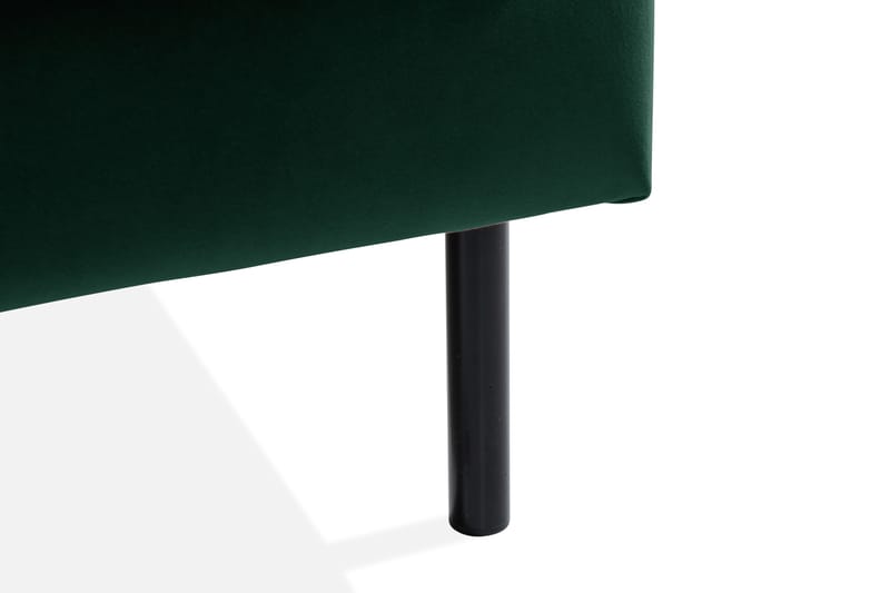Teodin 2,5-sits Sammetssoffa med Schäslong Vänster - Grön - Möbler - Soffa - Divansoffor & schäslongsoffa