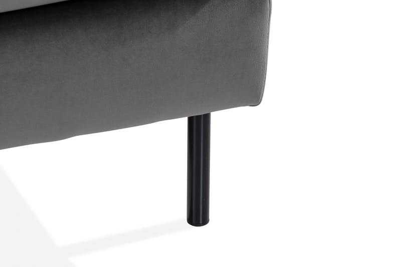 Teodin 2,5-sits Sammetssoffa med Schäslong Vänster - Ljusgrå - Möbler - Soffa - Divansoffor & schäslongsoffa