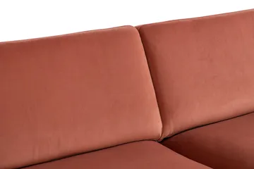 Teodin 2,5-sits Sammetssoffa med Schäslong Vänster - Rosa - Möbler - Soffa - Divansoffor & schäslongsoffa