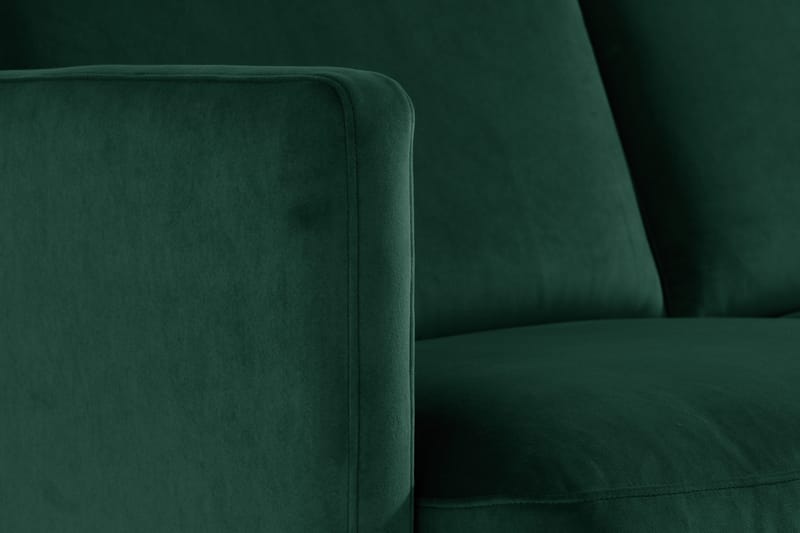 Teodin Sammetssoffa 2-sits med Divan Höger - Grön - Möbler - Soffa - Divansoffor & schäslongsoffa