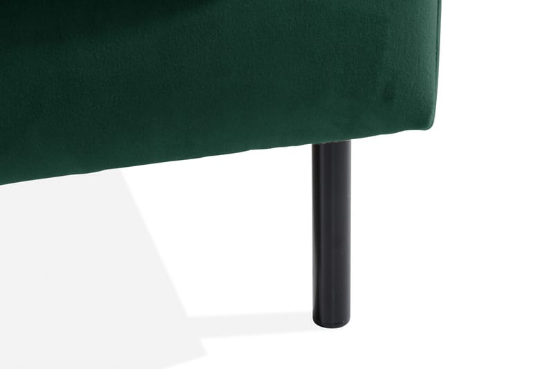 Teodin Sammetssoffa 2-sits med Divan Höger - Grön - Möbler - Soffa - Divansoffor & schäslongsoffa