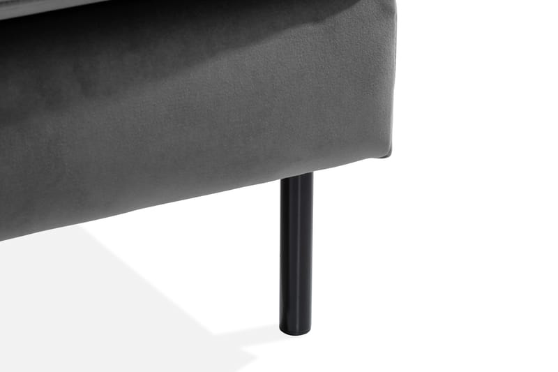 Teodin Sammetssoffa 2-sits med Divan Höger - Ljusgrå - Möbler - Soffa - Divansoffor & schäslongsoffa