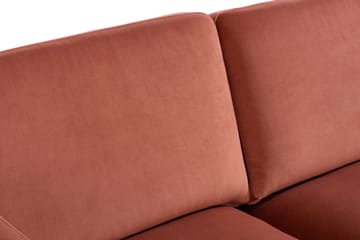 Teodin Sammetssoffa 2-sits med Divan Höger - Rosa - Möbler - Soffa - Divansoffor & schäslongsoffa