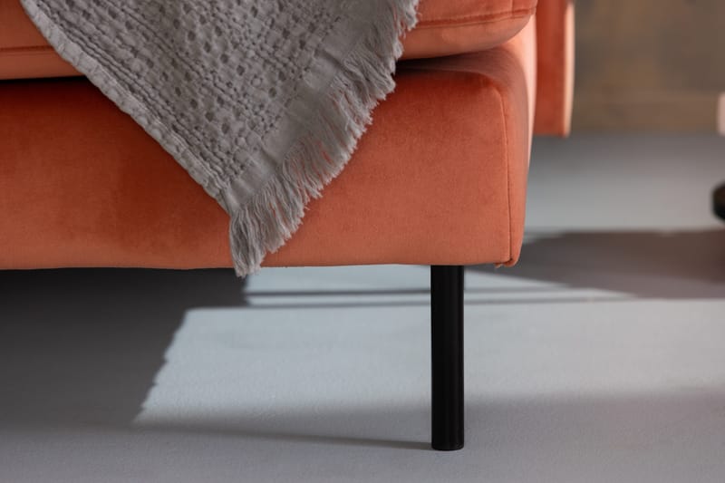 Teodin Sammetssoffa 2-sits med Divan Höger - Rosa - Möbler - Soffa - Divansoffor & schäslongsoffa