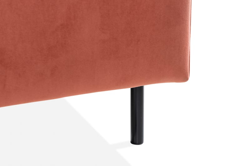 Teodin Sammetssoffa 2-sits med Divan Höger - Rosa - Möbler - Soffa - Divansoffor & schäslongsoffa