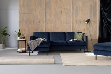 Teodin Sammetssoffa 2-sits med Divan Vänster - Blå - Möbler - Soffa - Divansoffor & schäslongsoffa