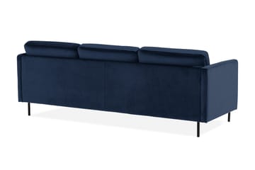 Teodin Sammetssoffa 2-sits med Divan Vänster - Blå - Möbler - Soffa - Divansoffor & schäslongsoffa