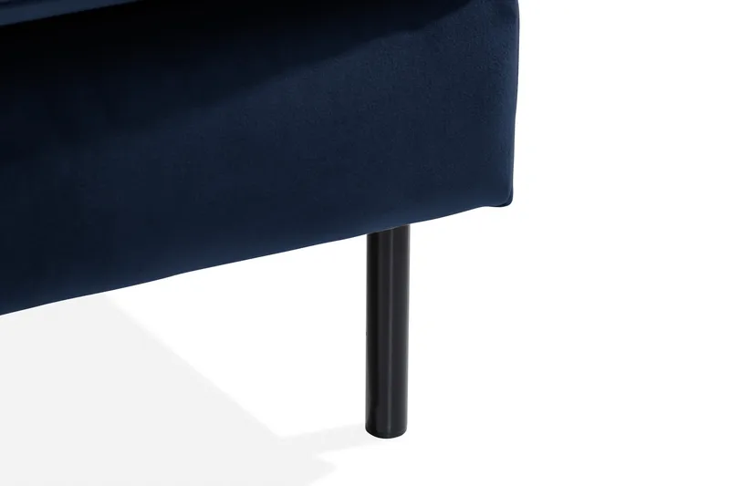 Teodin Sammetssoffa 2-sits med Divan Vänster - Blå - Möbler - Soffa - Divansoffor & schäslongsoffa