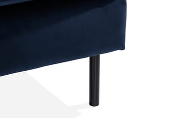 Teodin Sammetssoffa 2-sits med Divan Vänster - Blå - Möbler - Soffa - Divansoffor & schäslongsoffa