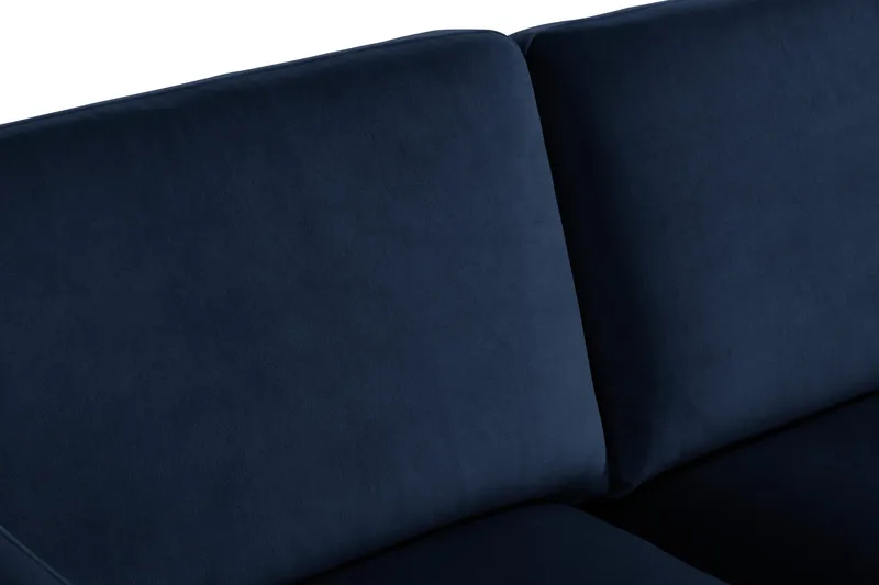 Teodin Sammetssoffa 2-sits med Divan Vänster - Blå - Möbler - Soffa - Divansoffor & schäslongsoffa