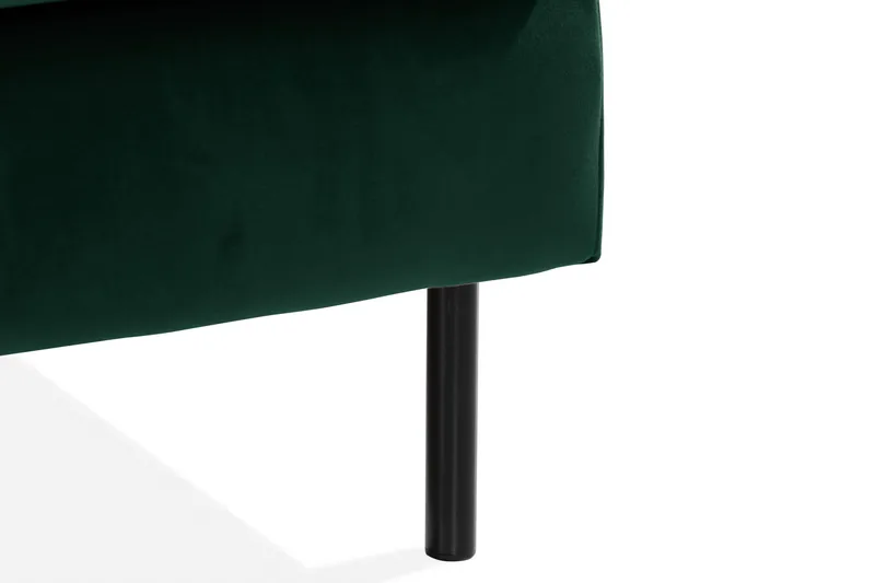 Teodin Sammetssoffa 2-sits med Divan Vänster - Grön - Möbler - Soffa - Divansoffor & schäslongsoffa