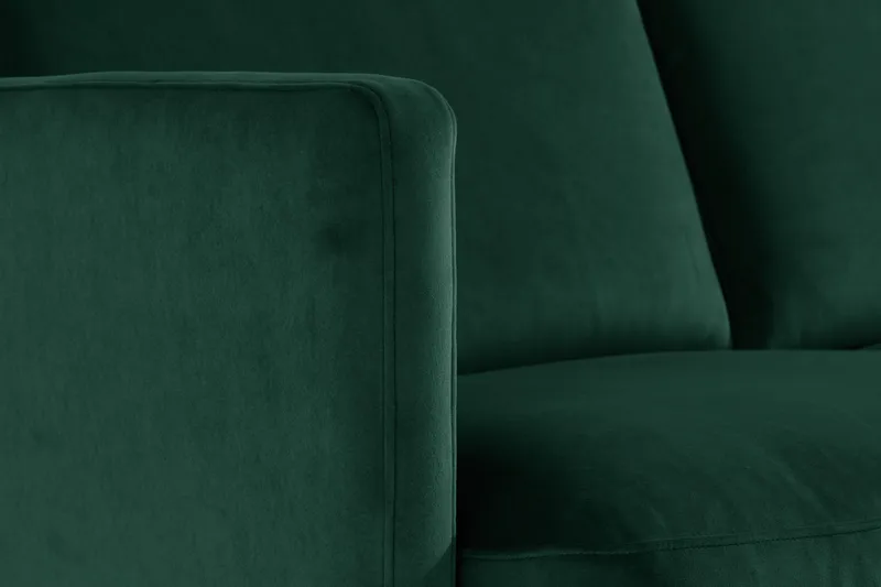 Teodin Sammetssoffa 2-sits med Divan Vänster - Grön - Möbler - Soffa - Divansoffor & schäslongsoffa