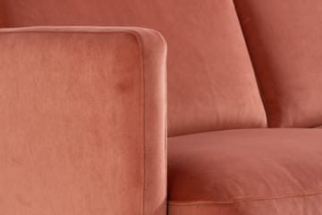 Teodin Sammetssoffa 2-sits med Divan Vänster - Rosa - Möbler - Soffa - Divansoffor & schäslongsoffa