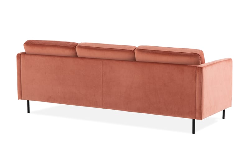 Teodin Sammetssoffa 2-sits med Divan Vänster - Rosa - Divansoffor & schäslongsoffa - Sammetssoffa - 2 sits soffa med divan