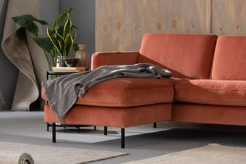 Teodin Sammetssoffa 2-sits med Divan Vänster - Rosa - Möbler - Soffa - Divansoffor & schäslongsoffa