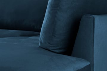 Trend 4-sits Högervänd L-formad Schäslongsoffa i Sammet - Blå - Möbler - Soffa - Divansoffor & schäslongsoffa