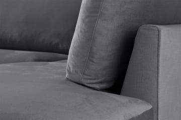 Trend 4-sits Högervänd L-formad Schäslongsoffa i Sammet - Ljusgrå - Möbler - Soffa - Divansoffor & schäslongsoffa