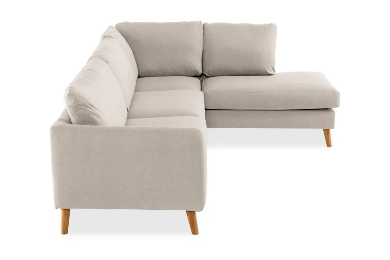 Trend 4-sits Högervänd L-formad Schäslongsoffa i Tyg 280 cm bred - Beige - Möbler - Soffa - Divansoffor & schäslongsoffa
