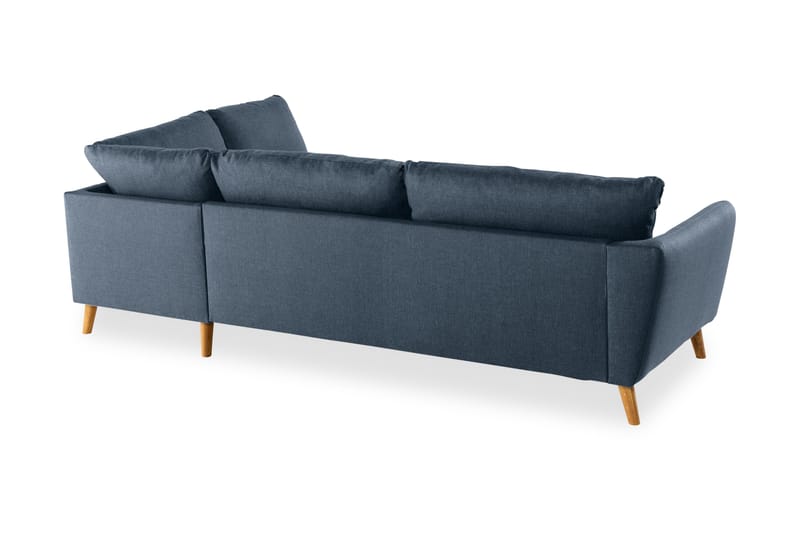 Trend 4-sits Högervänd L-formad Schäslongsoffa i Tyg - Blå - Möbler - Soffa - Divansoffor & schäslongsoffa