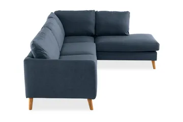 Trend 4-sits Högervänd L-formad Schäslongsoffa i Tyg - Blå - Möbler - Soffa - Divansoffor & schäslongsoffa