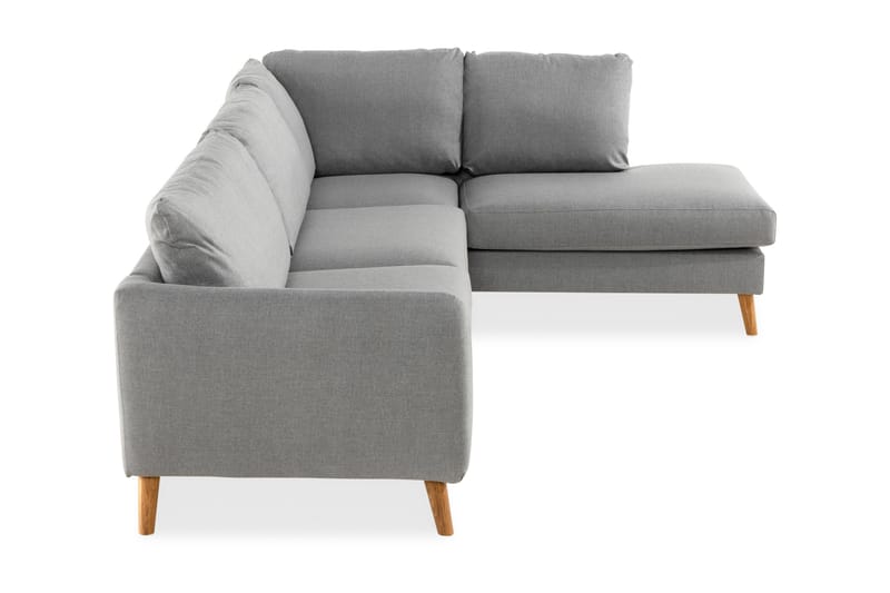 Trend 4-sits Högervänd L-formad Schäslongsoffa i Tyg - Grå - Möbler - Soffa - Divansoffor & schäslongsoffa