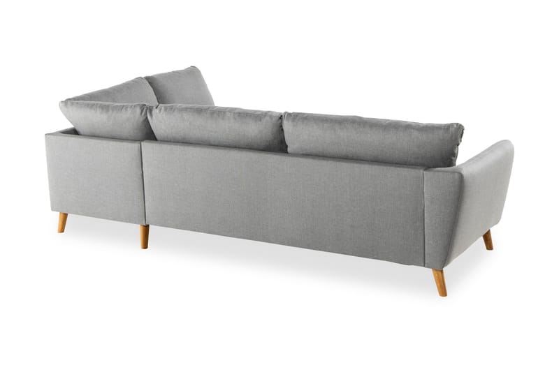 Trend 4-sits Högervänd L-formad Schäslongsoffa i Tyg - Grå - Möbler - Soffa - Divansoffor & schäslongsoffa