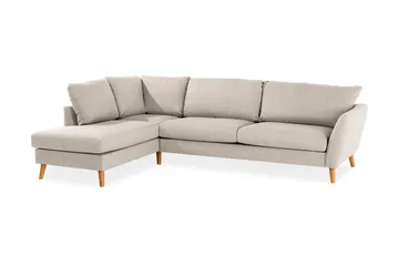 Trend 4-sits Vänstervänd L-formad Divansoffa i Tyg - Beige - Möbler - Soffa - Divansoffor & schäslongsoffa